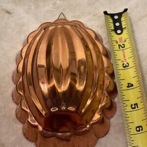 Vintage Copper Melon shaped jello mold